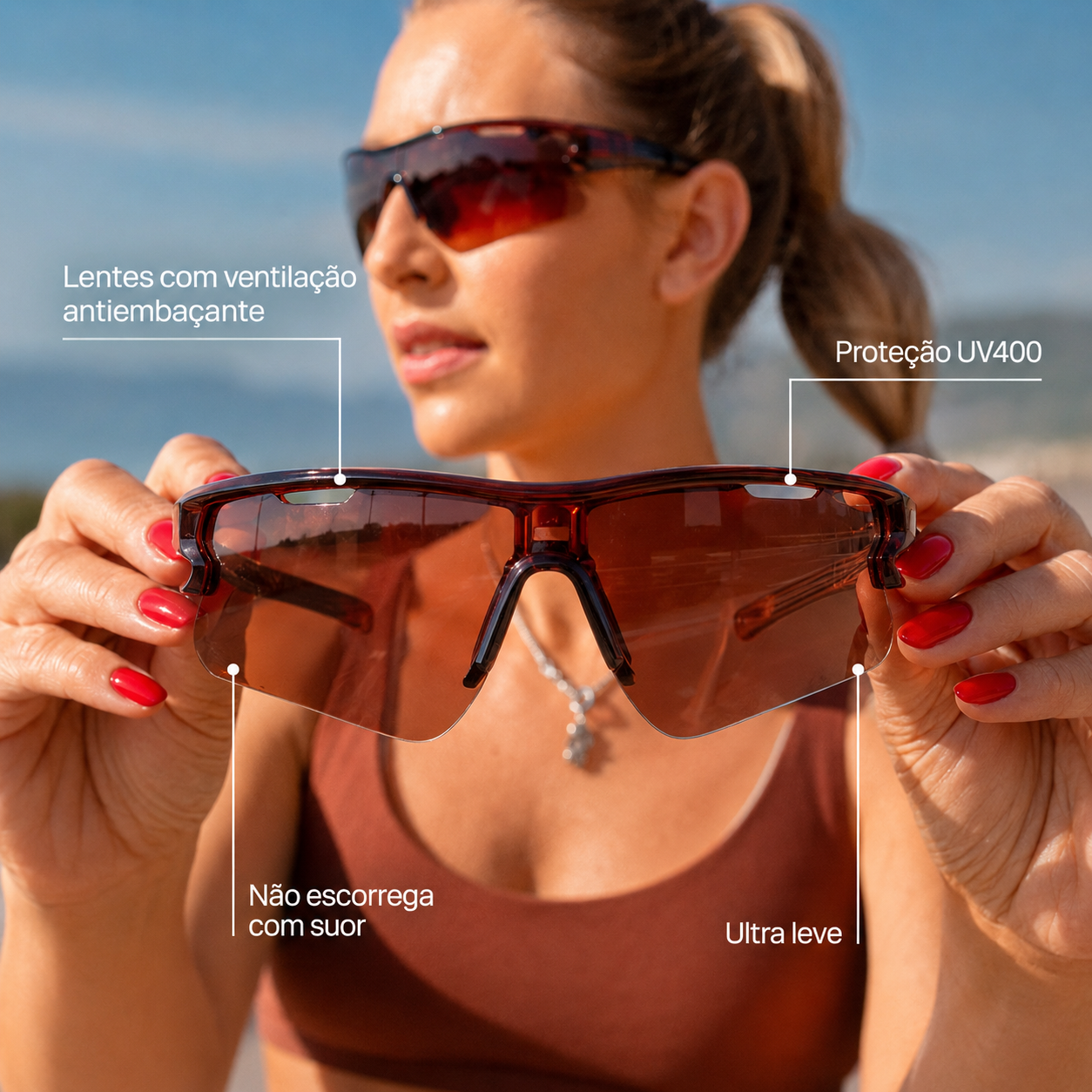 Apex – Óculos de Sol para Corrida Ciclismo e Beach Tennis