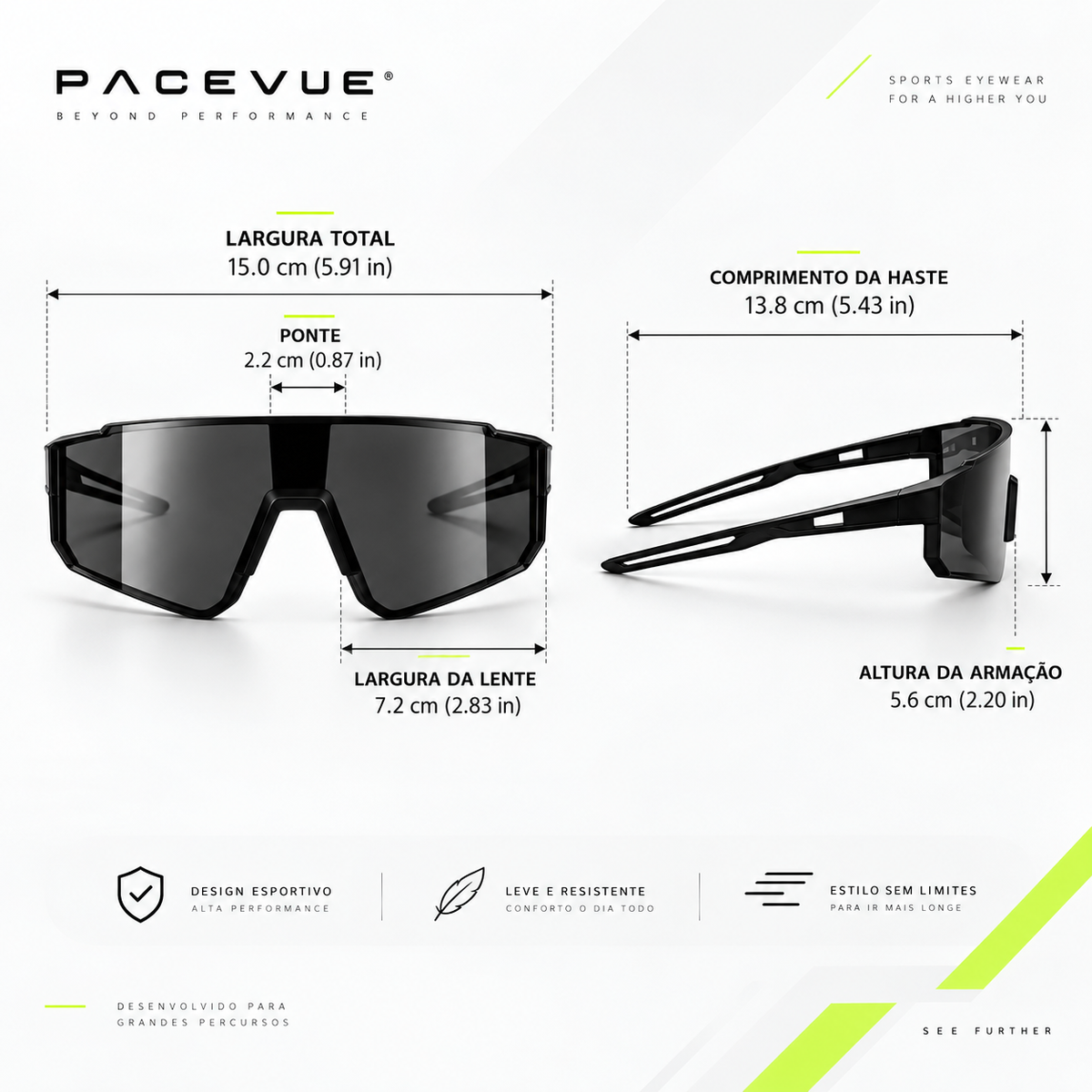 Product title - óculos esportivo PaceVue
